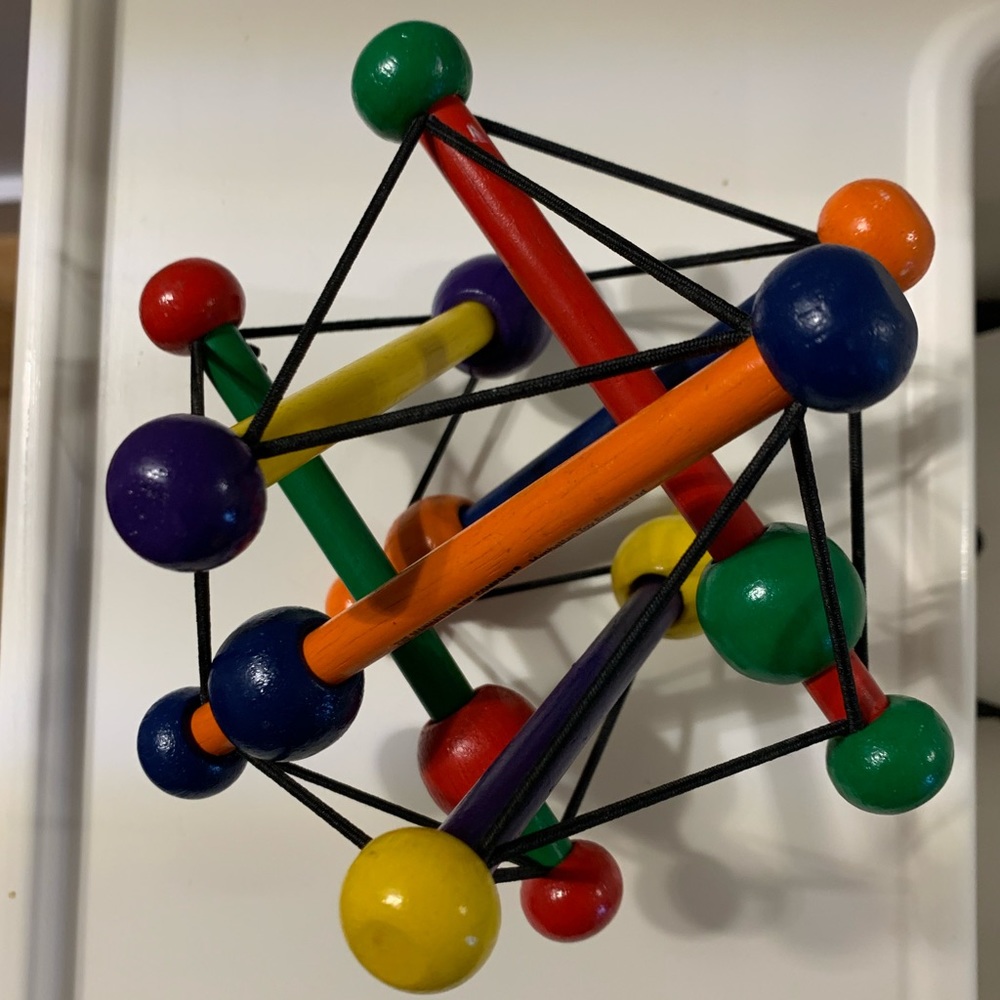Rattle and teether grasping toy